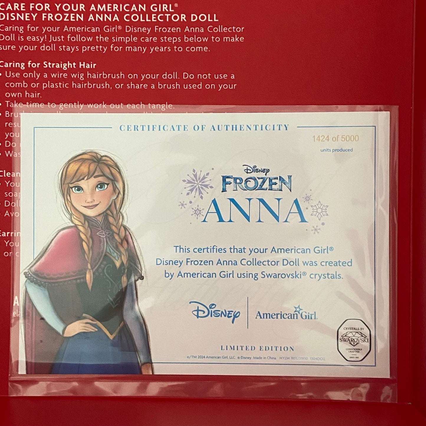 American Girl LE Frozen Doll - Anna #1424