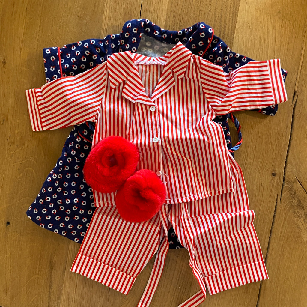 American Girl Molly PJ's, Robe & Slippers