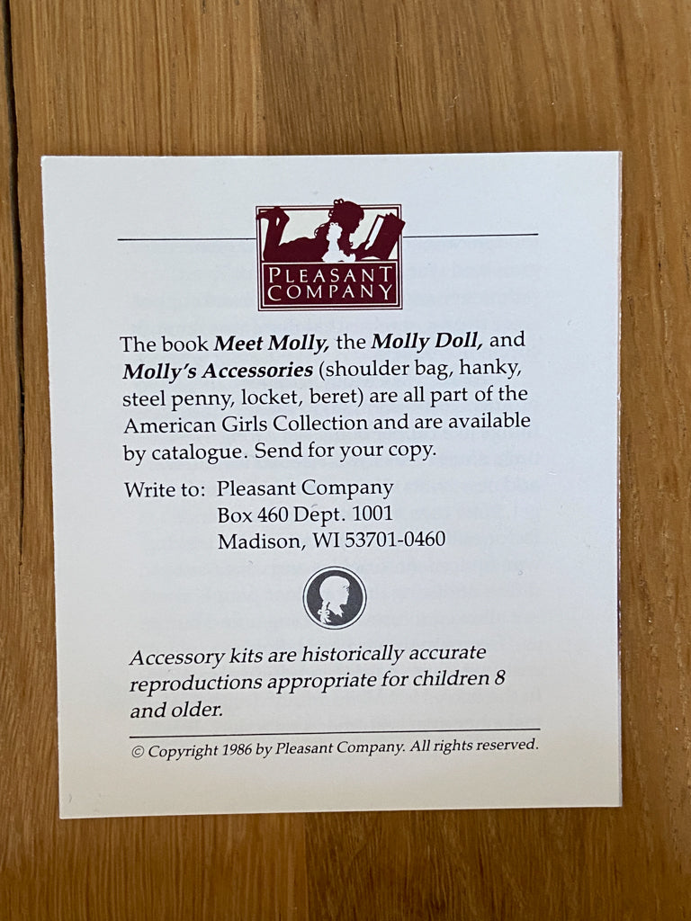 Signed Big Tooth American Girl Molly Doll #523