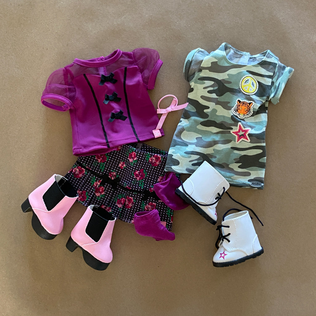 American Girl Bows and Blooms Outfit + Truly Me Outfit