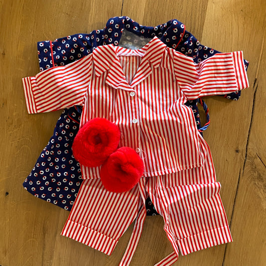 American Girl Molly PJ's, Robe & Slippers