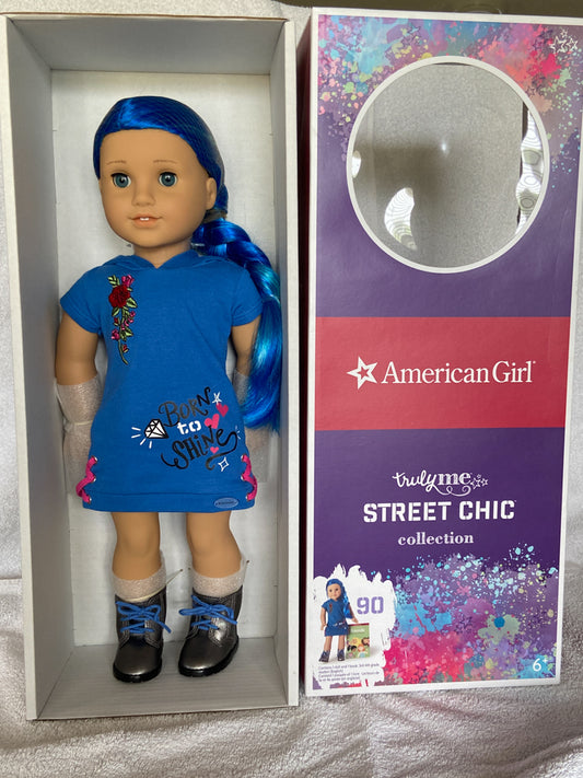 American Girl Truly Me #90 Street Chic (Blue Hair)