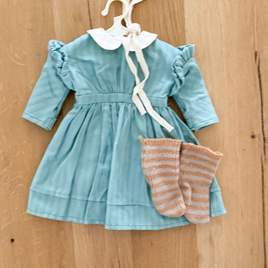 American Girl Kirsten Work Dress + Meet Socks