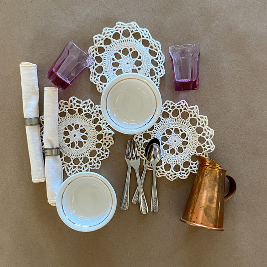 American Girl Addy Ironstone Compote Birthday Set