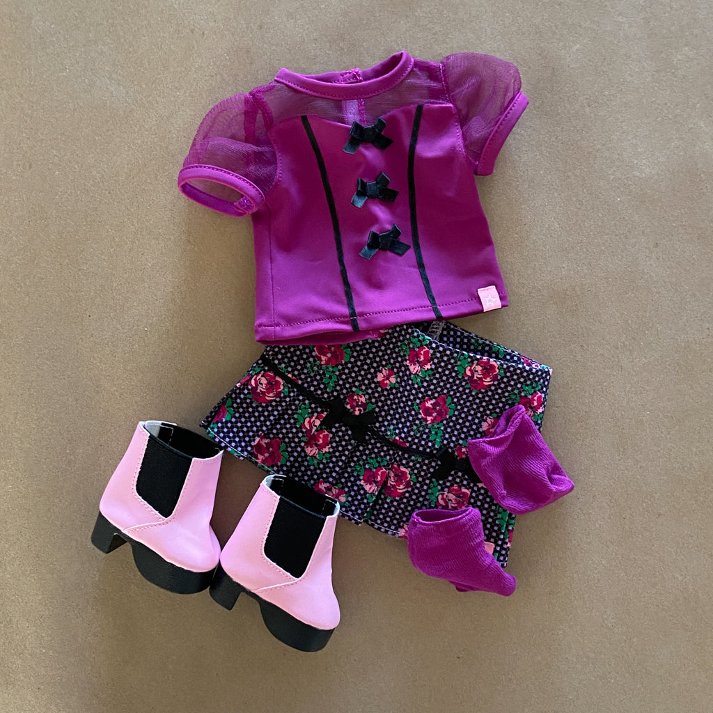 American Girl Bows and Blooms Outfit + Truly Me Outfit