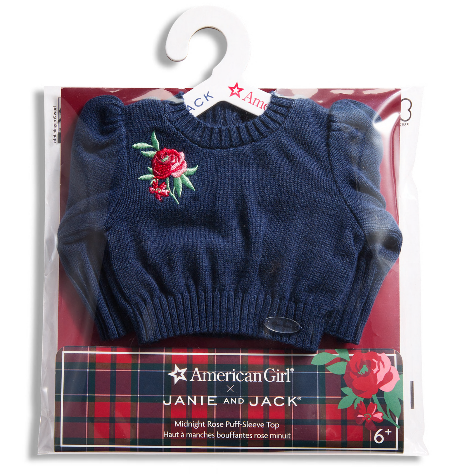 American Girl® x Janie and Jack Midnight Rose Puff-Sleeve Top for 18-inch Dolls