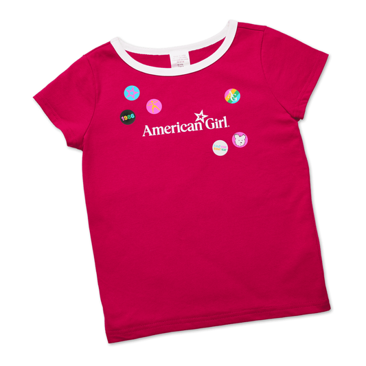 American Girl Grin Pins Child's Tee Shirt